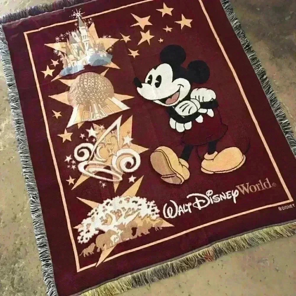 walt disney world collectible throw with fringe